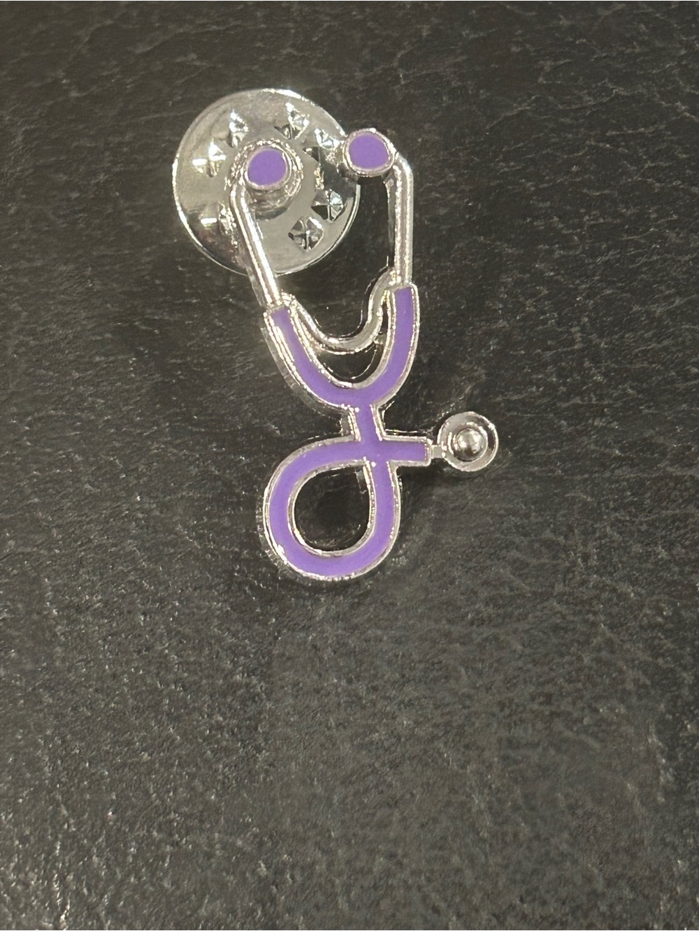Frontline Boutique Purple Stethoscope Enamel Pin